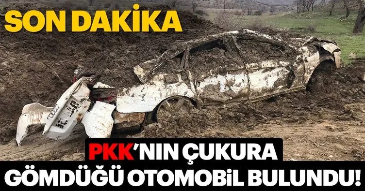 PKK’lı teröristlerin İstanbul’dan çaldığı araç Lice’de gömülü bulundu