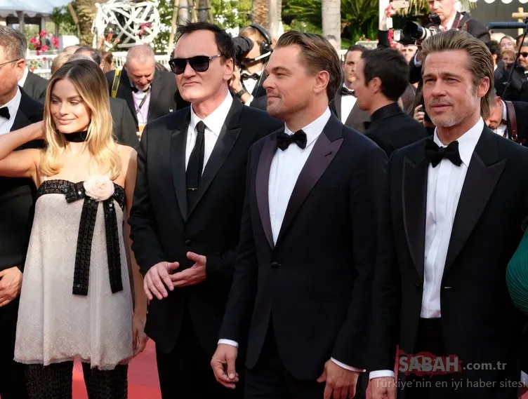 Brad Pitt ve  Leonardo Di Caprio Cannes Film Festivali’ne damga vurdu
