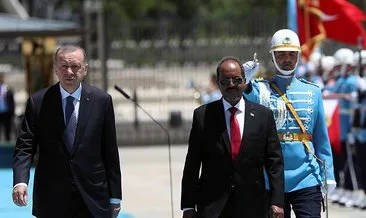 Somali Cumhurbaşkanı Ankara’da: Başkan Erdoğan’dan resmi karşılama