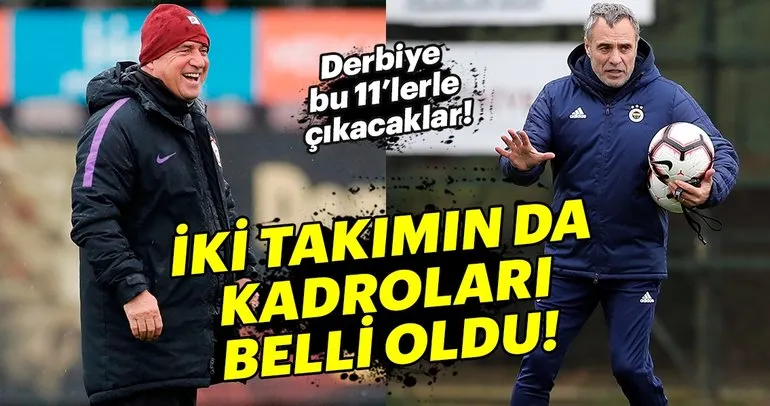 Fenerbahçe - Galatasaray derbisi öncesi son dakika gelişmesi! Kadrolar ve 11’ler...
