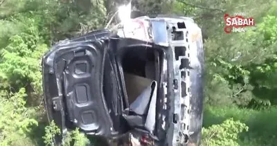 İspir’de otomobil şarampole yuvarlandı: 1 ölü, 2 yaralı | Video