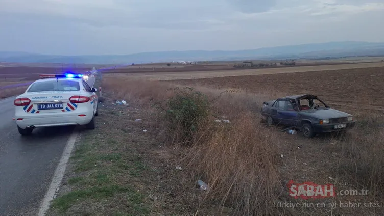 Çorum’da feci kaza: Otomobil devrildi: 1 ölü, 5 yaralı