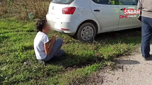 Bursa'da izinsiz aldığı otomobille kaza yapan 13 yaşındaki sürücü polislere böyle yalvardı | Video