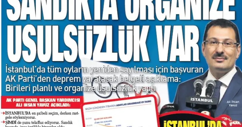 Türkiye İstanbul seçimlerindeki şaibe skandalını SABAH'tan okudu!