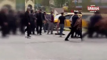 İspir’de iki grup arasında bıçaklı ve sopalı kavga kamerada