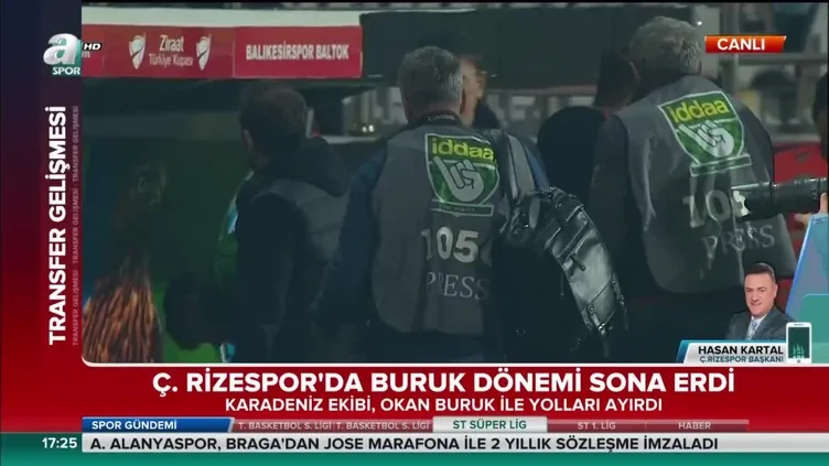 Rizespor'da Okan Buruk dönemi sona erdi