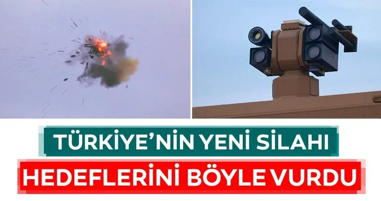 Türkiye’nin yeni silahından ilk görüntüler... Hedeflerini böyle vurdu!