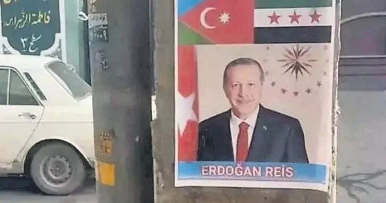 Tebriz sokaklarında Erdoğan posterleri