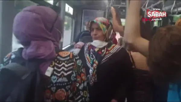 Kocaeli'da otobüste maske takmayan kadın kendisini 'Doktorum takma dedi' diye savundu | Video