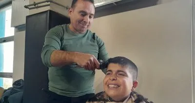 Iğdırlı kuaförler, ’3 Aralık Dünya Engelliler Günü’ kapsamında ücretsiz tıraş ve saç bakımı yaptı