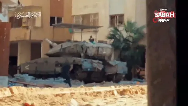 Kassam Tugayları, İsrail tanklarına patlayıcıyı böyle yerleştirdi | Video