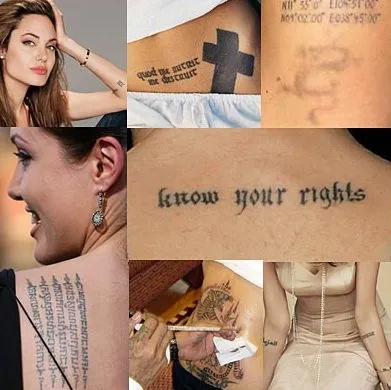 Angelina Jolie'nin dövmeleri