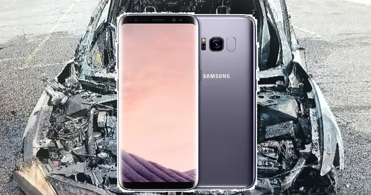 Galaxy S8 bir arabayı yok etti!