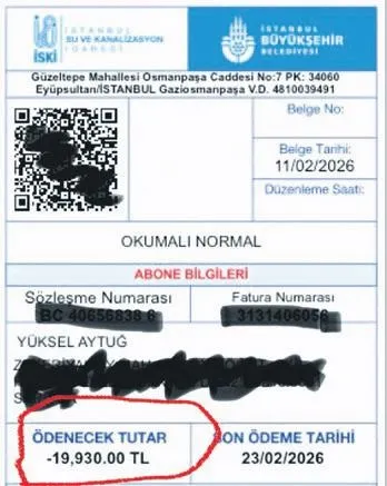 İSKİ’den inanılmaz hesap hatası – YÜKSEL AYTUĞ