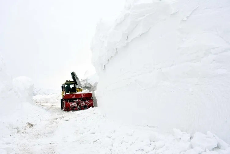 Muş’ta 6 metre karla zorlu mücadele! Kardan tüneller oluşuyor