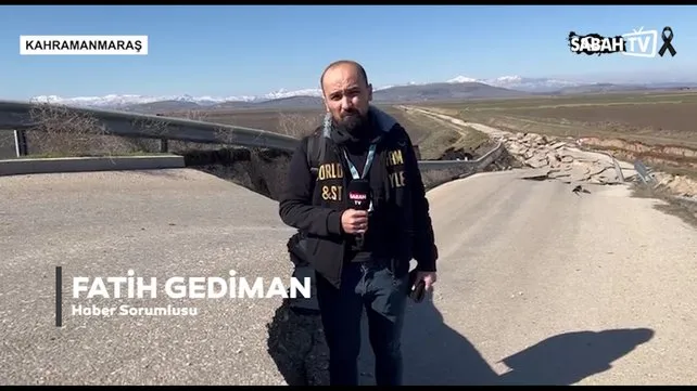 Kahramanmaraş'taki yol depremde paramparça olmuştu! SABAH TV o bölgeyi görüntüledi | Video