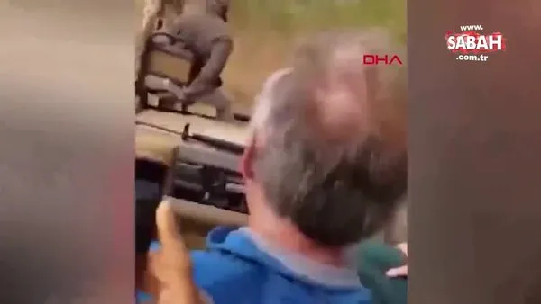 Kenya’da turistlerin kızgın zürafa ile imtihanı kameralar tarafından görüntülendi