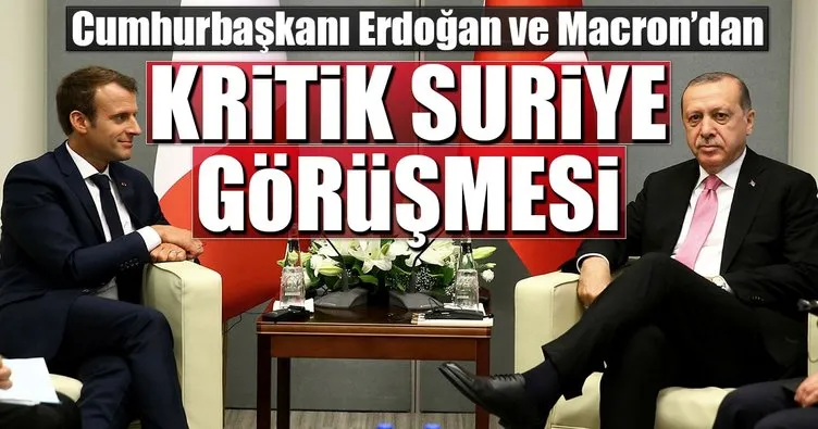 Cumhurbaşkanı Erdoğan Macron ile görüştü