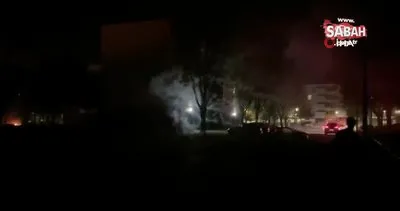 Fransa’da polis operasyonuna tepki gösteren grup 13 aracı ateşe verdi | Video