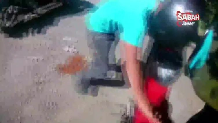 Sarıyer’de motosikletli gencin kazası kamerada