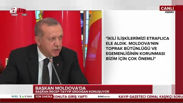 Cumhurbaşkanı Erdoğan'dan Moldova'da önemli açıklamalar
