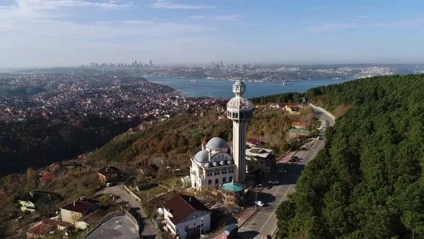 Seyir Teraslı caminin manzarası havadan görüntülendi