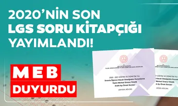 MEB’den son dakika LGS açıklaması! LGS örnek soru kitapçıkları yayımlandı! 2020 Aralık ayı LGS sayısal ve sözel örnek soruları