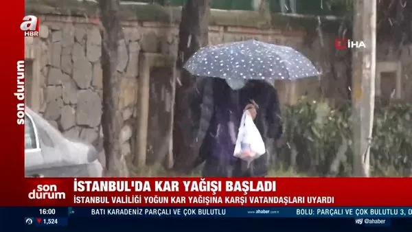 SON DAKİKA: İstanbul'da beklenen kar yağışı başladı! İstanbul hava durumu... Şiddetli kar yağışı ne kadar sürecek? | Video