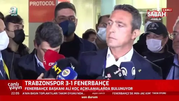 Trabzonspor-Fenerbahçe maçı sonrası Ali Koç'tan hakeme sert sözler! 