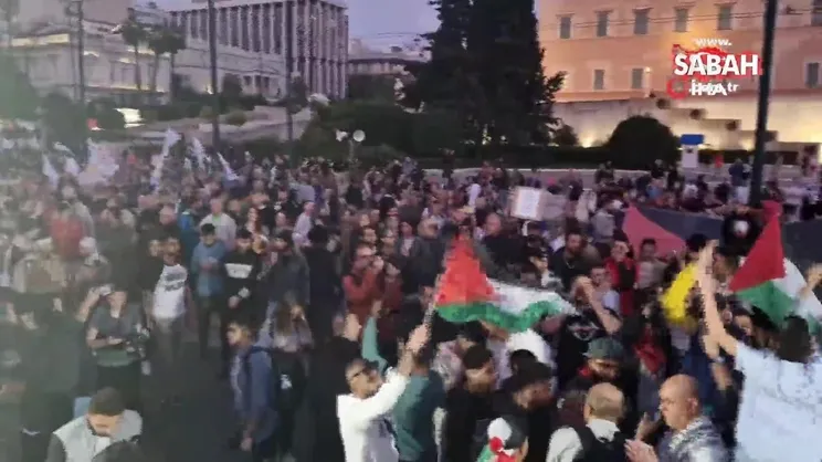 Yunanistan’da Filistin’e destek protestosu