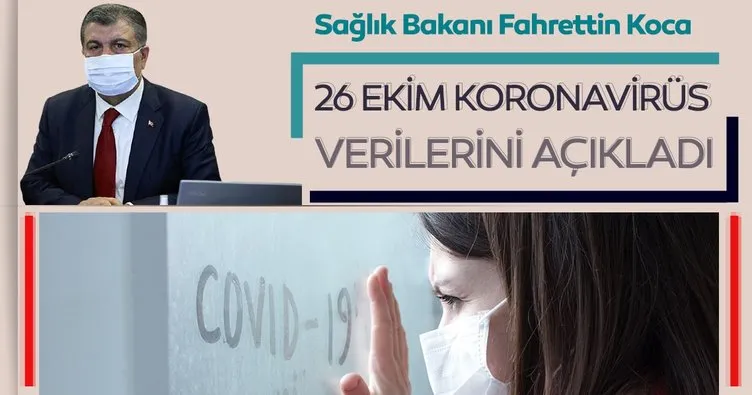 SON DAKİKA: Bakan Fahrettin Koca 26 Ekim koronavirüs hasta ve vefat sayılarını açıkladı! İşte Türkiye’de koronavirüs son durum tablosu!
