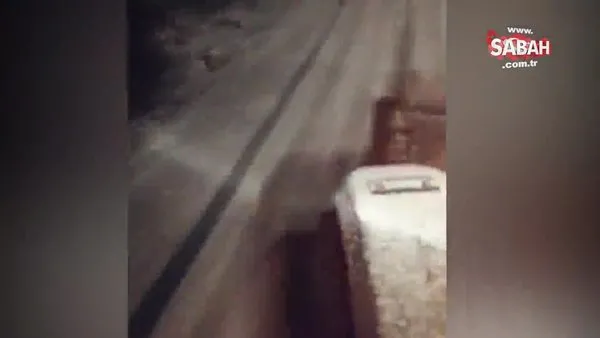 Tarsus eski Ankara yolu yoğun kar yağışı nedeniyle trafiğe kapandı