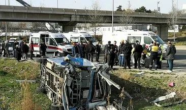 Ankara’da yolcu minibüsü kamyonla çarpıştı: 13 yaralı
