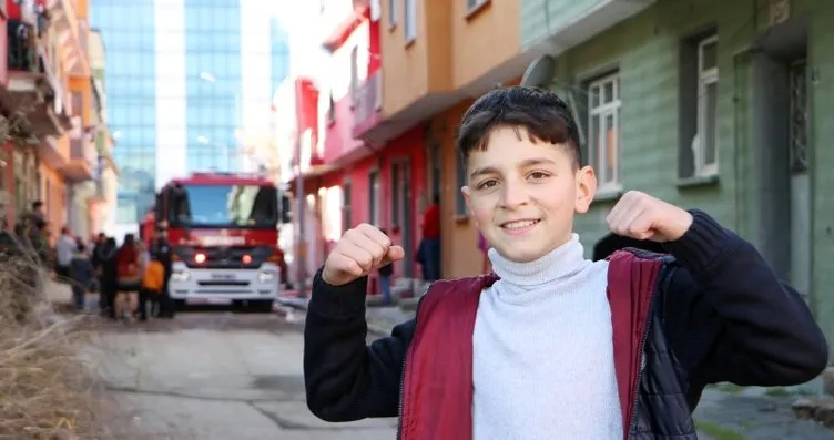 12 yaşındaki çocuk canını hiçe saydı: Küçük Arman’ı alevlerin arasından aldı!