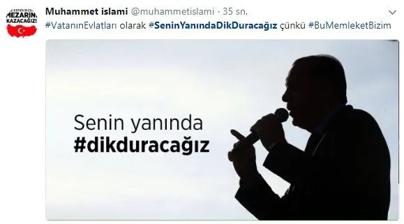 Cumhurbaşkanı Erdoğan'a dev destek! Senin yanında dik duracağız