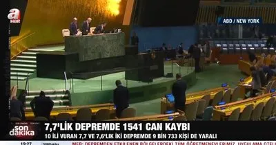 BM Genel Kurulu üyelerinden toplantı öncesi Türkiye için saygı duruşu | Video