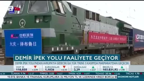 Çin'den kalkan tren Marmaray'dan geçecek