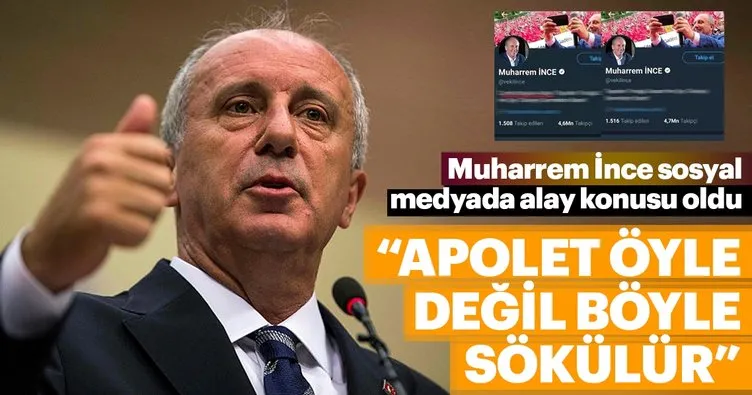 Muharrem İnce sosyal medyada alay konusu oldu: Apolet öyle değil böyle sökülür