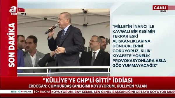 Cumhurbaşkanı Erdoğan AK Parti İzmir İl Başkanlığı'nda vatandaşlara hitap etti