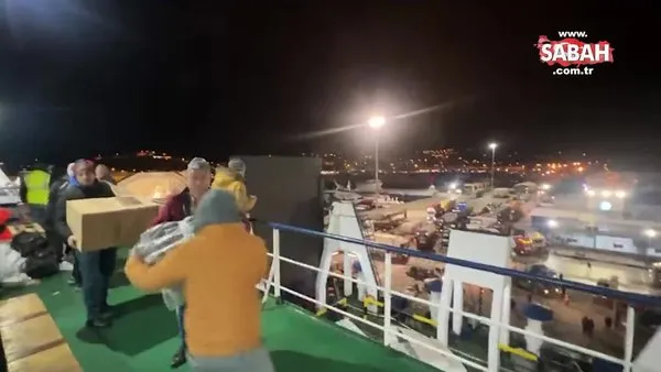 Çeşme Limanı'ndan deprem bölgelerine destek gemileri gönderildi | Video