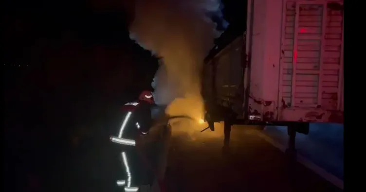 Tarsusta TIR yangını korkuttu