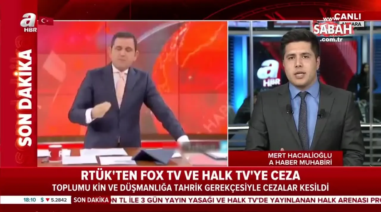 rtuk ten fox tv ve halk tv ye ceza