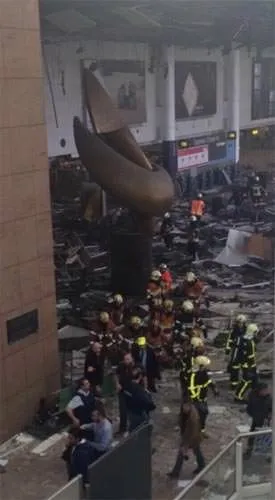 Brüksel Havalimanı’nda patlamadan kareler