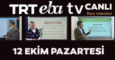 TRT EBA TV canlı izle! 12 Ekim 2020 Pazartesi ’Uzaktan Eğitim’ Ortaokul, İlkokul, Lise kanalları canlı yayın | Video