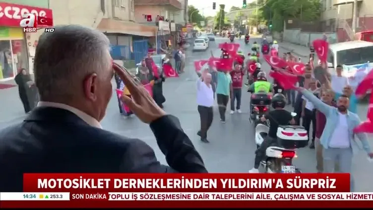 Motosiklet derneklerinden Binali Yıldırım'a sürpriz!