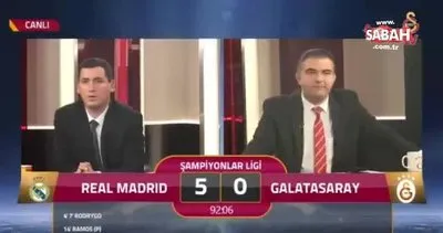Galatasaray TV’deki Real Madrid maçını anlatan spikerin şok sözleri olay oldu “5’e razıydık”