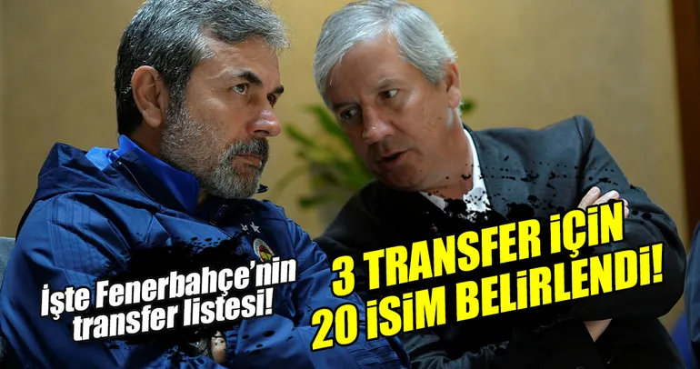 Fenerbahçe’de 3 bölgeye 20 aday! Transfer...