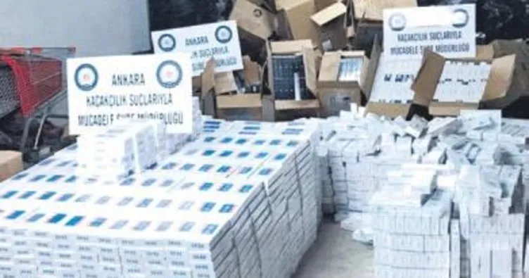 Gölbaşı’nda 3 bin 400 karton kaçak sigara ele geçirildi
