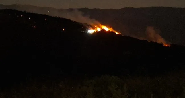 Manisa’daki yangına müdahale sürüyor! Alevler Uşak sınırına ulaştı