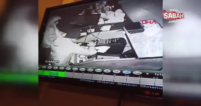 İzmir iş yerinden hırsızlık anları güvenlik kamerasında | Video